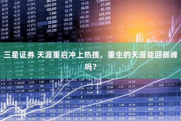 三星证券 天涯重启冲上热搜，重生的天涯能回巅峰吗？